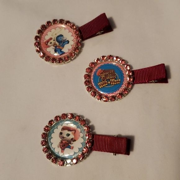 NEW SHERIFF CALLIE SPARKLY CLIPPY TRIO - Picture 1 of 1